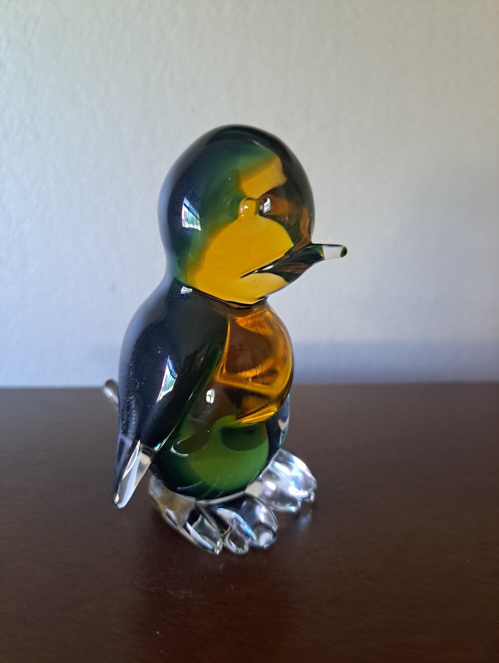 Murano Beautiful Multi-Colored Art Glass Adorable Penguin